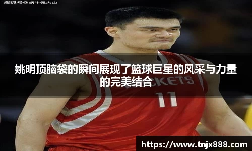 姚明顶脑袋的瞬间展现了篮球巨星的风采与力量的完美结合